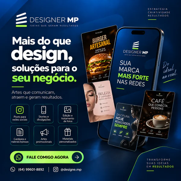 Arte da Designer MP com peças de gastronomia, beleza, café e academia